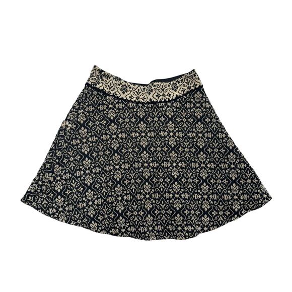 Free People Black and Tan Lined Pocketed Zip Skirt - Size 4 - Picture 2 of 7